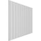 Ekena Millwork 48H x 5/8T Adjustable PVC Slat Wall Panel Kit w/ 4W Slats, Unfinished contains 11 Slats SWP55X48X0625UN - alternate 5